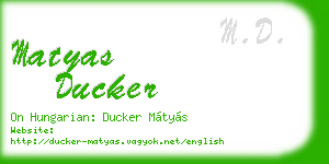 matyas ducker business card